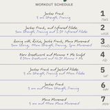 Jade Space Workout Schedule