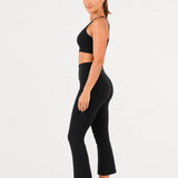 Maris Flare Cropped Leggings - Black