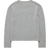 ANDERSON CASHMERE BOXY BOYFRIEND CREW ATHLETIC GRAY
