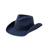 Carrera straw navy/silver lurex