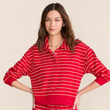 Lou & Grey Striped Terrysoft Polo Top