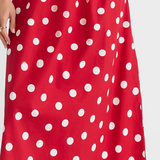 LOFT Beach Polka Dot Poplin Maxi Pocket Skirt