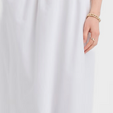 Lace Trim Pintucked Midi Pocket Dress