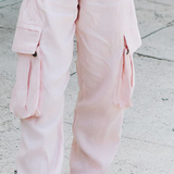 Linen Cargo Baby Pink
