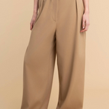 Pleated Trousers in Cotton Blend
