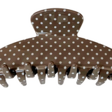 Brown Polka dot Claw clip